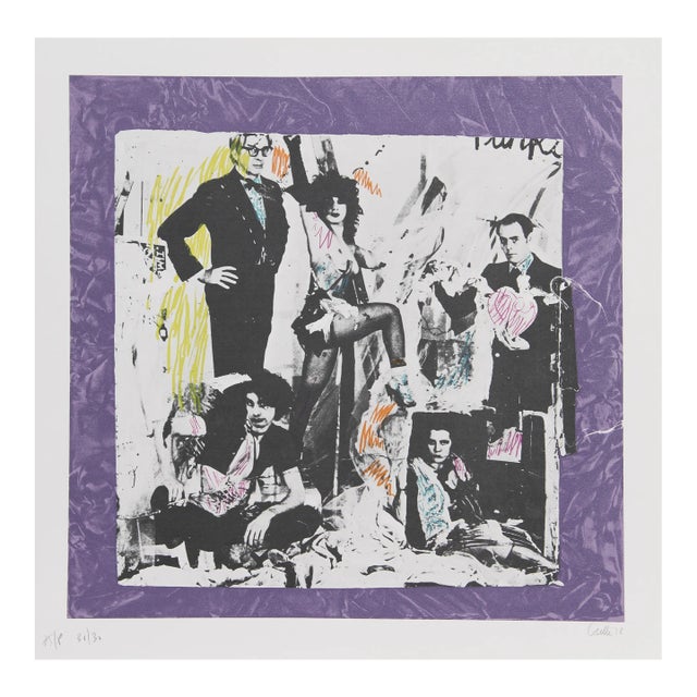 1970s "Justine and the Victorian Punks Warhol" Lithograph by Colette Justine For Sale