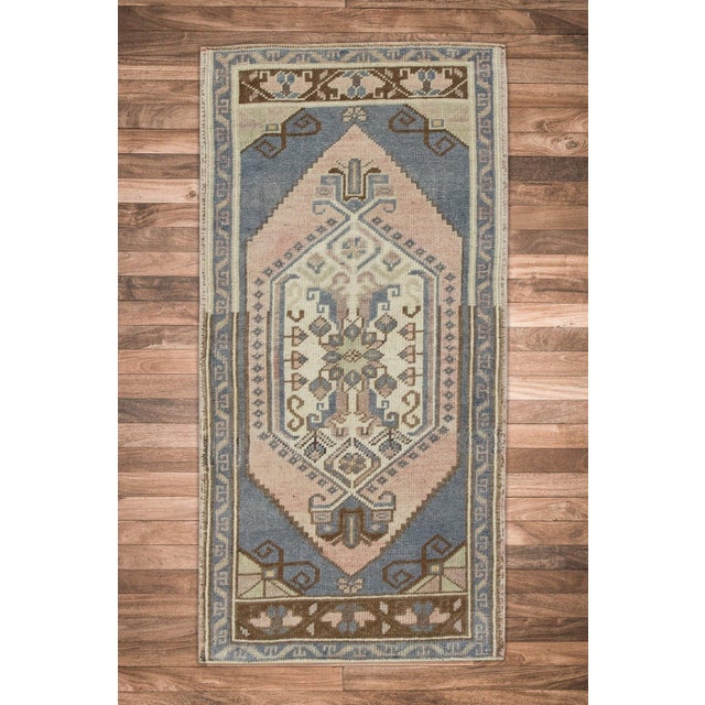 Early 21st Century Oriental Hand Knotted Rug Turkish Mini Rug 1'8" x 3'3" For Sale - Image 5 of 5