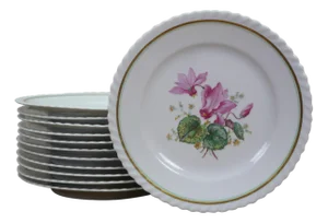 Mid 20th Century German Bavarian Franconia K&a Krautheim Floral Serving Plates 8" - Set of 12