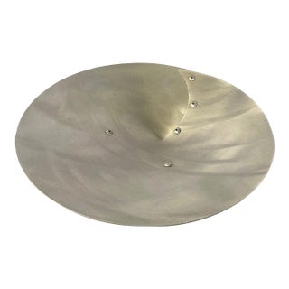 1996 An Asymmetrical Brushed Steel Dish by Bruce MacDonald Brm For Sale