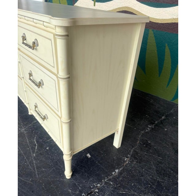 Faux Bamboo Niner With Mirror For Sale In Tampa - Image 6 of 10