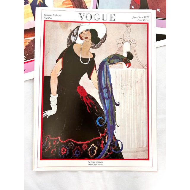 Vintage Vogue Magazine Cover Fashion Illustration Prints – Set of 11 For Sale - Image 10 of 10