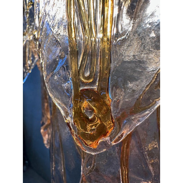 Metal Vintage Murano Glass Chandelier from La Murrina For Sale - Image 7 of 14
