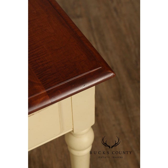 Farmhouse Ethan Allen 'Country Crossings' One-Drawer Side Table For Sale - Image 3 of 18