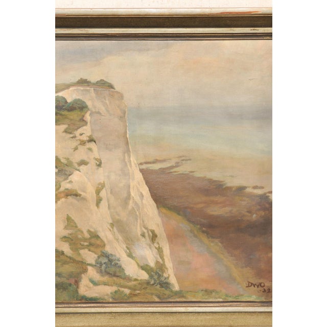 Swedish Framed Ocean Cliff Painting, c.1932 For Sale - Image 13 of 13