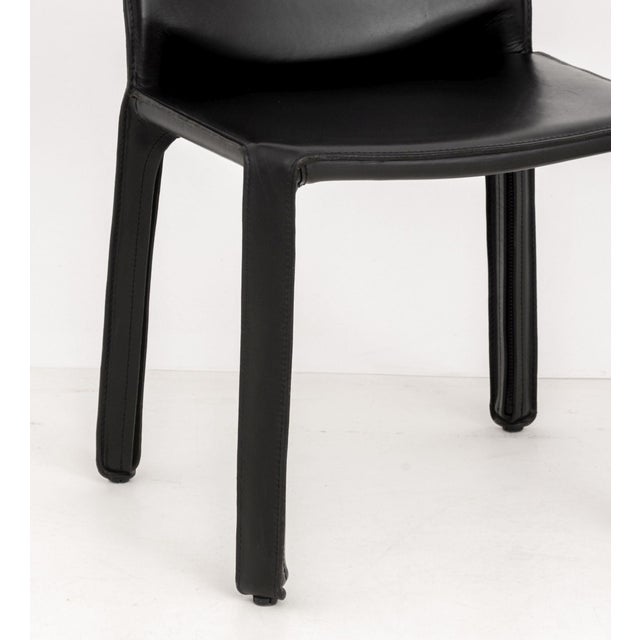 Late 20th Century Set of Six Mario Bellini for Cassina "Cab 412" Side Chairs For Sale - Image 5 of 14