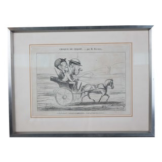 Honoré Daumier, from Croquis de Chasse, 1800s, Lithograph For Sale