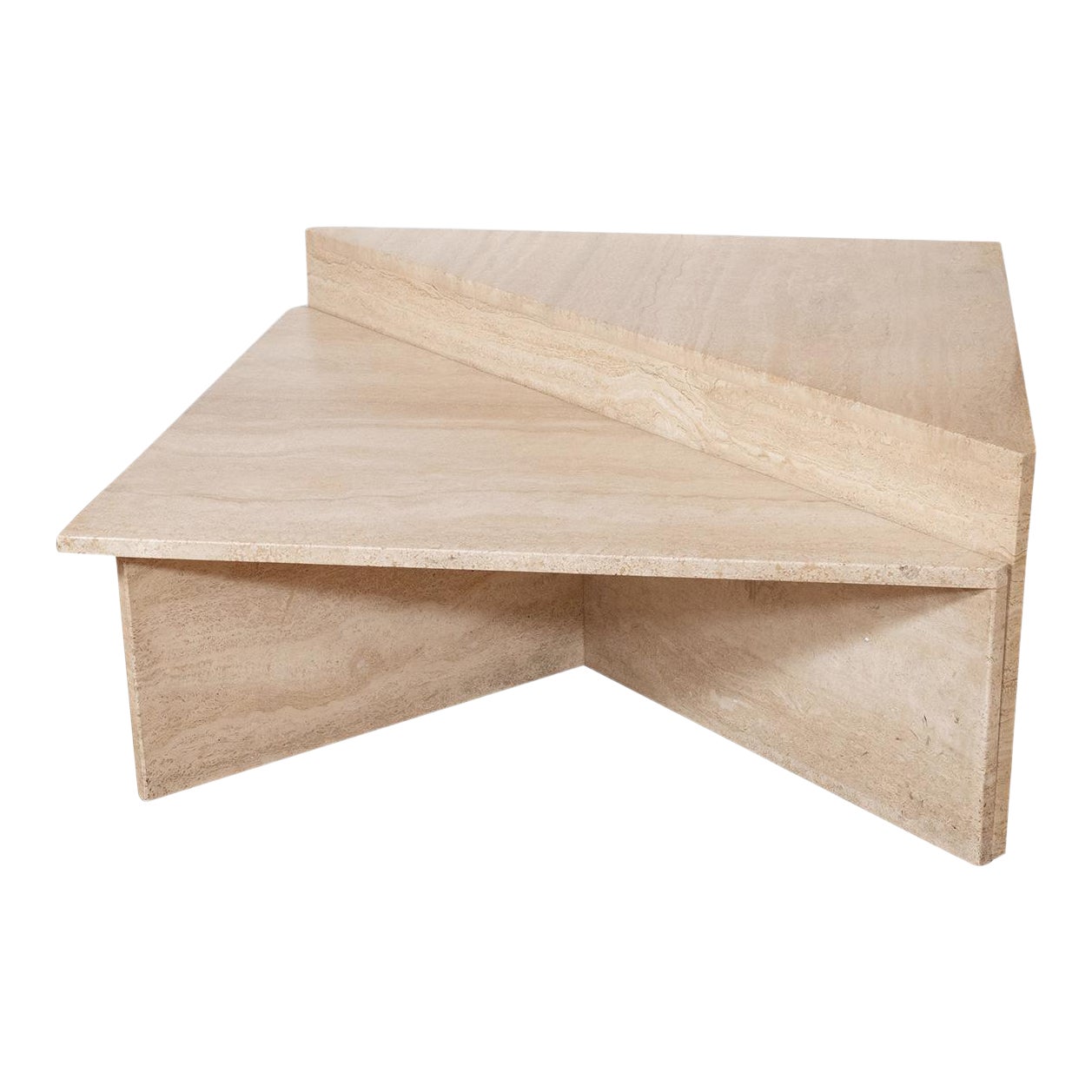 Triangular Modular Travertine Coffee Table 2 Pieces Chairish