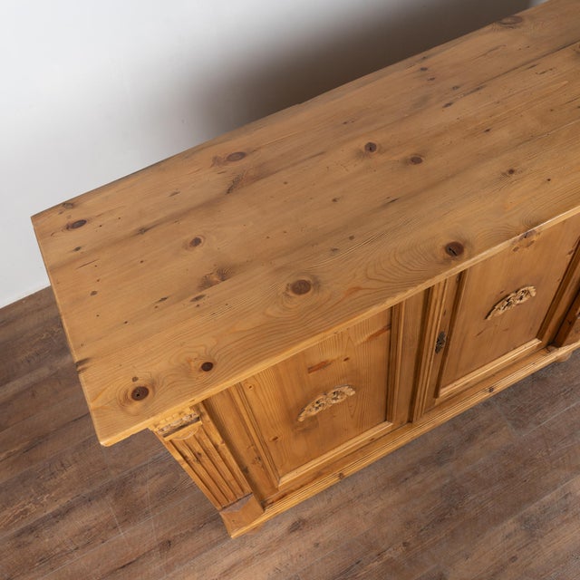 Long 20th Century Danish Pine Sideboard Buffet Console For Sale - Image 11 of 14