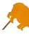 Yellow Vintage Hand-Painted Wooden Rhinoceros Lawn Sign / Folk Art Yard Stake For Sale - Image 8 of 10