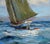 Late 20th Century Sloop Headed Out to Sea - Seascape in Oil on Canvas For Sale - Image 5 of 8