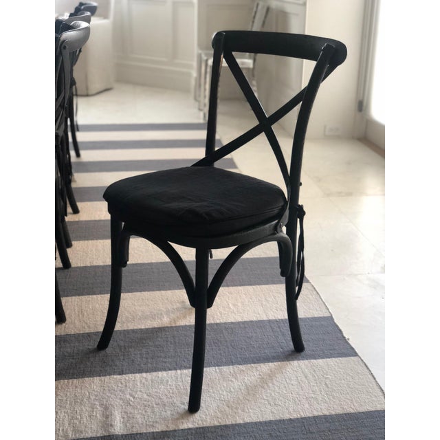 Rh Madeline X-Back Black Wood Dining Chair - Set of 8 ...