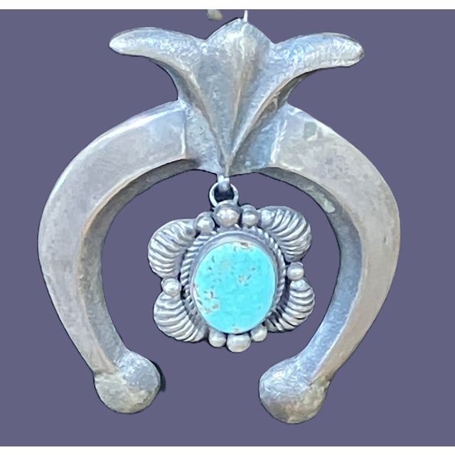 1980s Navajo, Kirk Smith, Squash Blossom Necklace For Sale - Image 9 of 9