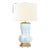 Matthew Izzo Home - Hand-Painted Catalina Bloom Table Lamp in Light Blue Blooms Pattern For Sale