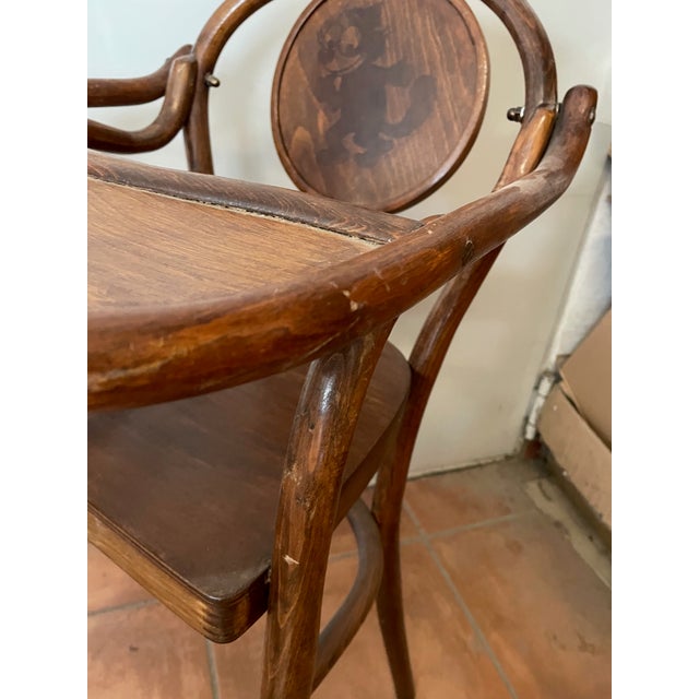 Bentwood Childrens Highchair with Embossed Felix the Cat Motif, 1920s For Sale - Image 6 of 9