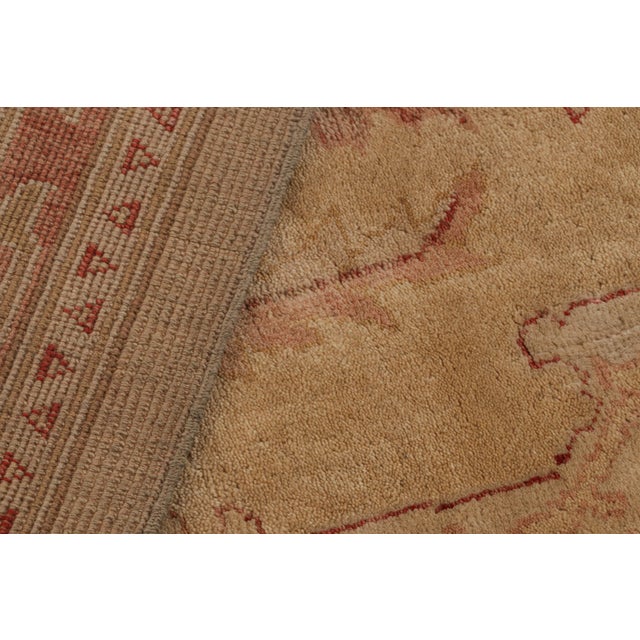 Textile Classic Oushak Style Rug in Gold & Maroon Floral Pattern by Rug & Kilim For Sale - Image 7 of 7