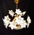 1980s Vintage Murano Style White Milk Glass Basket Chandelier For Sale - Image 5 of 10