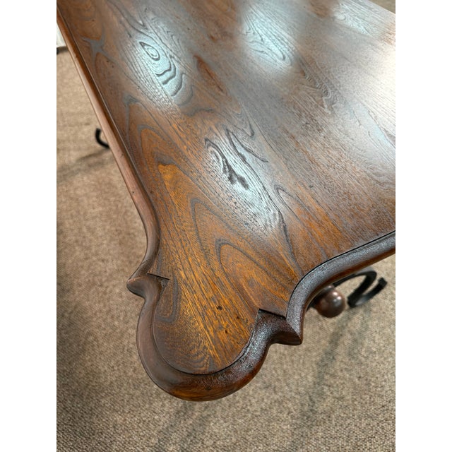 Mid 20th Century Mid 20th Century Table With Wrought Iron Base For Sale - Image 5 of 11