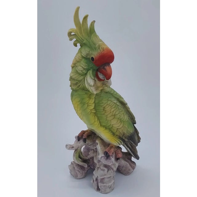 Chinoiserie 1970s Porcelain Cockatoo by Andrea For Sale - Image 3 of 12