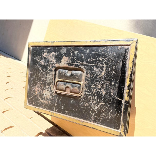Early 20th Century Metal Banker’s Box For Sale - Image 10 of 12