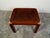 English Midcentury Campaign Style Side Table with Parquet Top and Brass Braces For Sale - Image 10 of 11