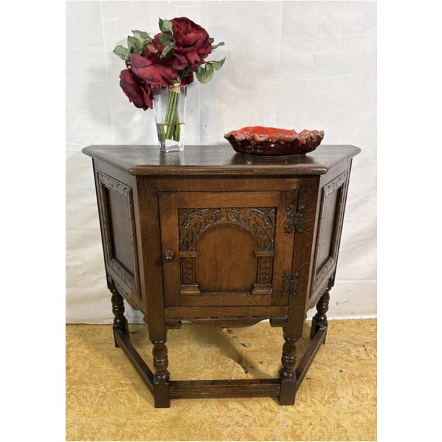 A charming and beautifully crafted vintage canted side cabinet by wood brothers from their renowned old charm range,...