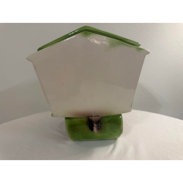 1950s 1950s Maurice of California Green & White Ceramic Train Cookie Jar For Sale - Image 5 of 12