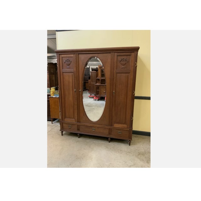 Antique Art Deco Wardrobe, 1930s For Sale - Image 11 of 11