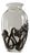 Vintage Glass Vase with Hand-Cast Pewter Daffodil Decoration, 1970s For Sale