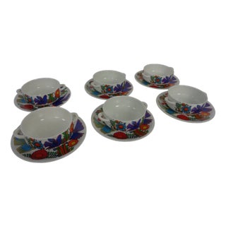 Acapulco Soup Bowls with Saucers from Villeroy & Boch, 1970s, Set of 12 For Sale
