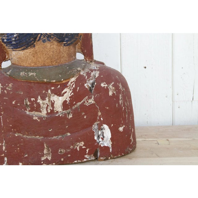 Antique Quan-Yin Wooden Bust For Sale - Image 9 of 12