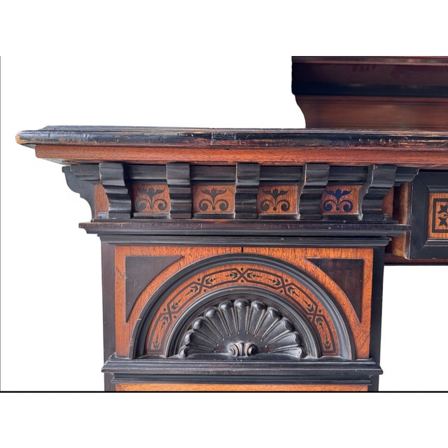 Brown Late 19th or Early 20th Century a Bruce James Talbert-Inspired Victorian Writing Desk For Sale - Image 8 of 18