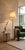 Elegant Danish floor lamp from the 1960s, crafted in brass and featuring its original shade. The lamp is in very good...