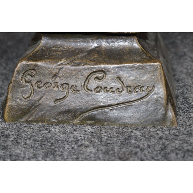 Metal Antique French Art Nouveau Bronze Bust "Herodias" Signed George Charles Coudry For Sale - Image 7 of 11