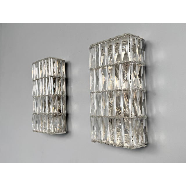 Wall Lamps in Crystal Glass by Bakalowits & Söhne, Austria, 1960s, Set of 2 For Sale - Image 4 of 7