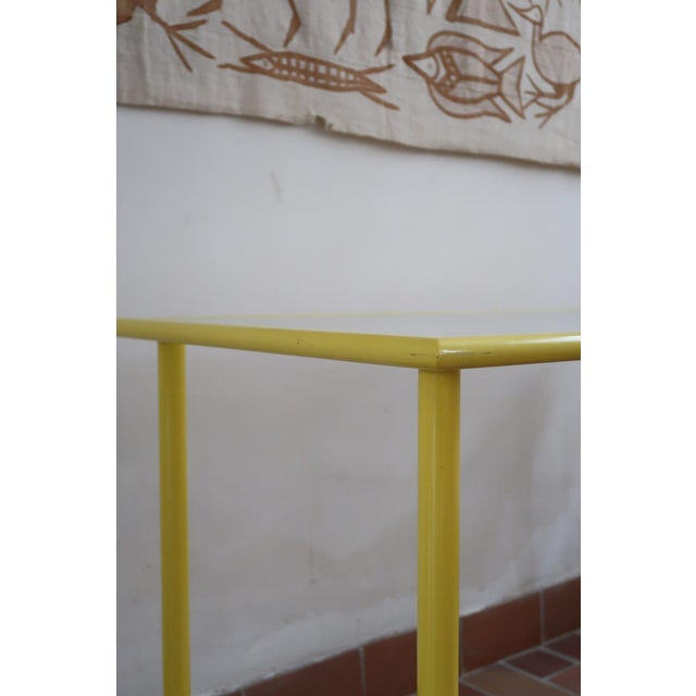 Black Yellow Lacquered Metal Desk attributed to Giandomenico Belotti for Fly Line, Italy, 1970s For Sale - Image 8 of 12