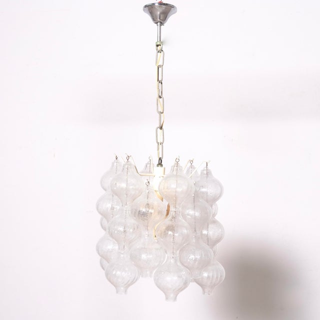 Tulipan Pendant Light in Blown Glass by J.T Kalmar, 1950s For Sale - Image 9 of 15