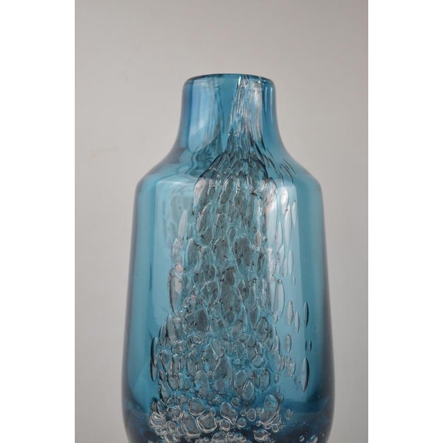 Blue Glass Vase by Heinrich Löffelhardt for Zwiesel, 1970s For Sale - Image 10 of 13