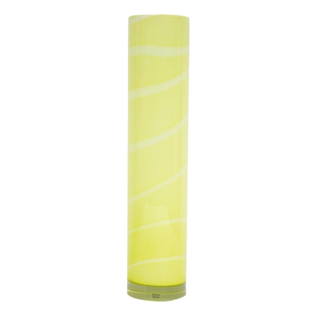 “Samoa” Yellow Glass Vase by Anna Ehrner for Kosta Boda For Sale