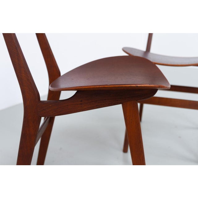 Mid-Century Modern Modern Danish Oak and Teak Side Chairs, Denmark, 1960s, Set of 2 For Sale - Image 3 of 18