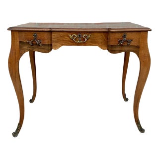 19th Century Louis XV French Desk with Cabriolet Legs, 1890s For Sale
