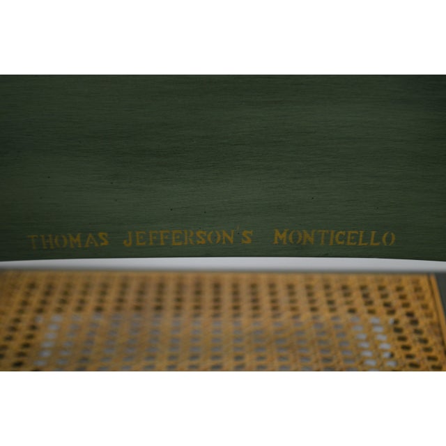 Hitchcock Thomas Jefferson Monticello Limited Edition Painted Pair Chairs (A) For Sale - Image 9 of 11