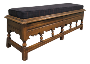 Vintage Hall Bench in Oak, 1920