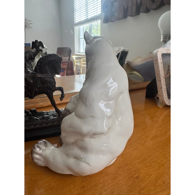 Nymphenburg porcelain polar bear figurine (Model No. 392, designed by Willy Zügel) Stamps & Text:The words "Western...