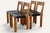 1970s Vintage S24 Chairs in Elm and Black Leather by Pierre Chapo, 1970, Set of 4 For Sale - Image 5 of 18