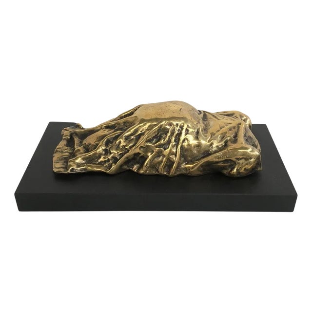 Vintage Italian Bronze Abstract Sculpture by Furio Giovannacci, 1980 For Sale