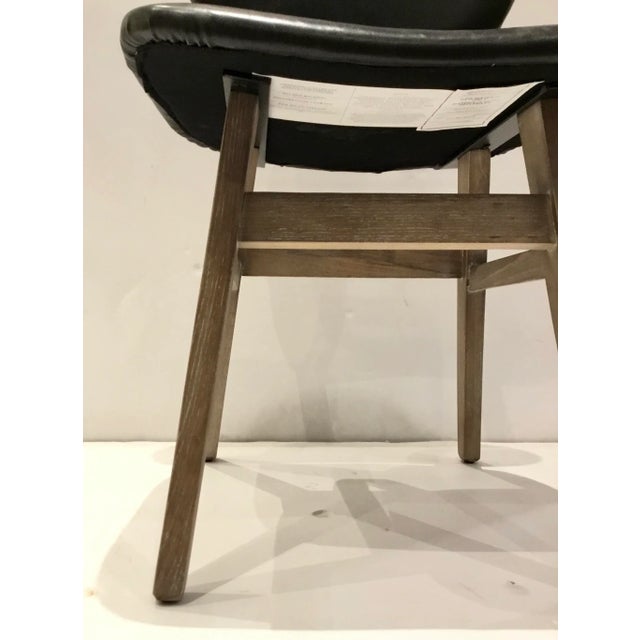 Modern Industrial Modern Black Faux Leather Side Chair/Desk Chair For Sale - Image 3 of 7