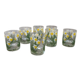 1960s Cera Glass Flat Cocktail Tumblers- Set of 7 For Sale