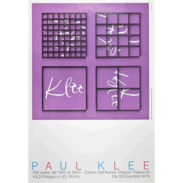 Paul Klee - Vintage Exhibition Poster is a vintage offset print realized in 1979. Good conditions except for some...