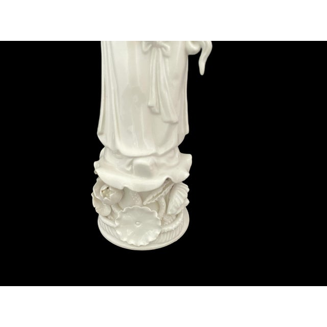 Off-white Early 20th C. Blanc DeChine Chinese Figurine-Immortal Taoist Male Statue Dehua Kilns in Fjjian China For Sale - Image 8 of 18
